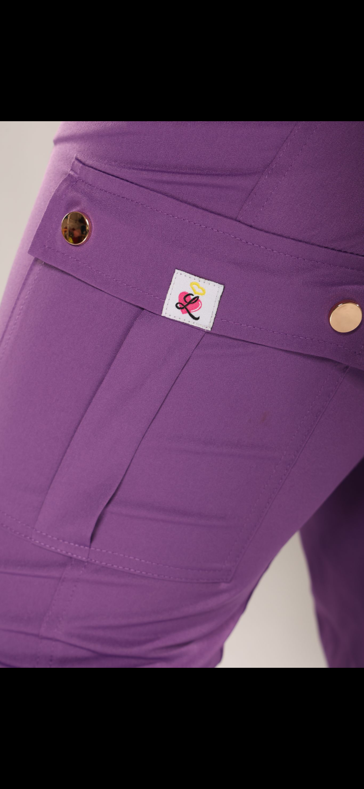 Lilac gold zipper set w/ jogger pants