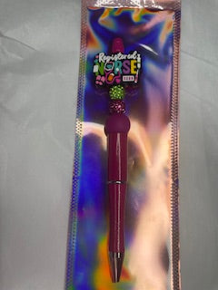 Registered Nurse pen glitter