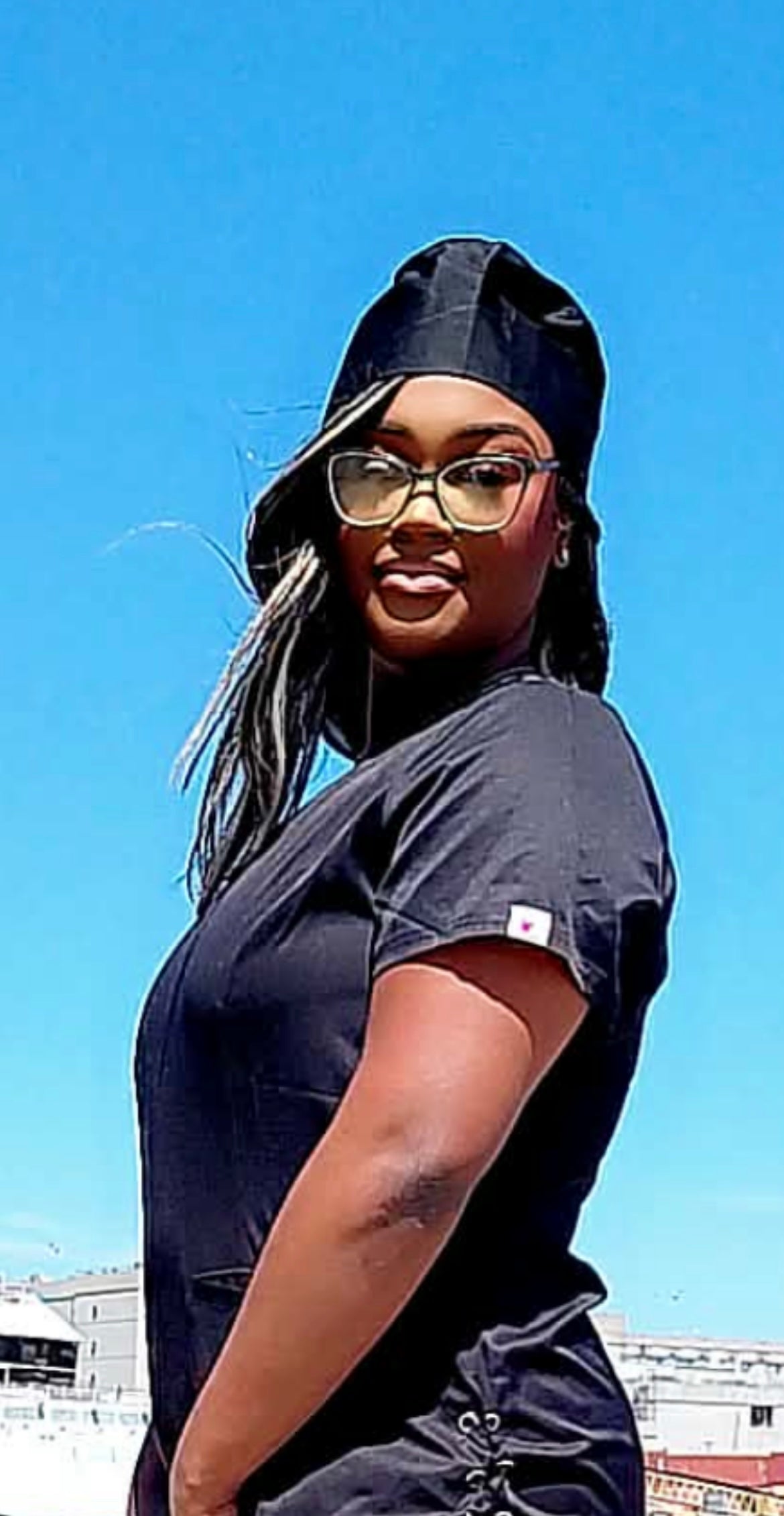 Black Scrub Hat